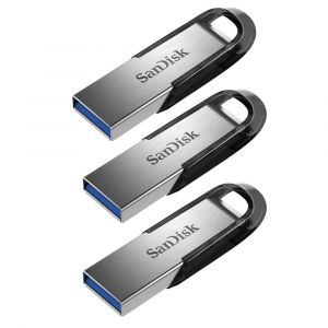 Lot de 3 SANDISK Clé USB Ultra Flair 64Gb USB 3.0 Gris - Neuf