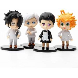 4pcs Promis Poupée Neverland,Emma Nendoroid,Poupée D'action Anime (4pcs Promis Poupée Neverland) - Neuf