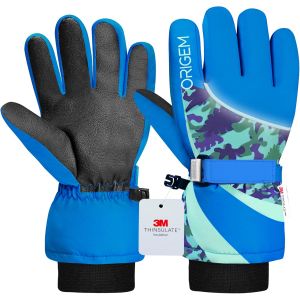Gant Ski Enfant Imperm&eacute;able-3m Thinsulate Gant Neige Enfant Avec &Eacute;cran Tactile &Agrave; 5 Doigts, Gant Chauffantant Antid&eacute;rapant Pour Gar&ccedil;on Et Fille De 4 &Agrave; 14 Ans Snowboard Ski Randonn&eacute;e - Neuf