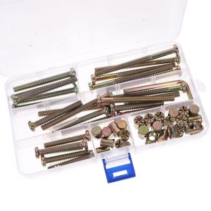 Kit de 51 boulons de rechange pour meubles, compatible avec les lits et les berceaux. - Neuf