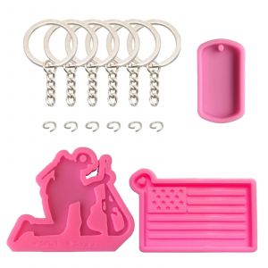 3 Moules En Silicone Pour Bricolage Chocolat Gâteau Topper Moule Fondant 6pcs Porte-Clés - Neuf