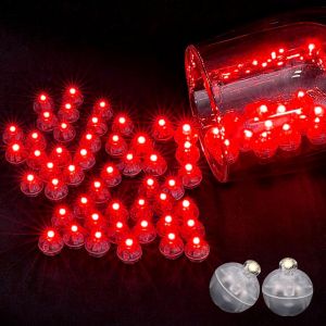 ChicSlick-Boule Rond Ballon Lumineux Led, 100 Pièces Rond Led Ballons Lumineux Intérieure, Mini Led Ballons Lampes Pour Décoration Anniversaire Mariage Noël Halloween Lanterne Papier(Rouge)[X1363] - Neuf