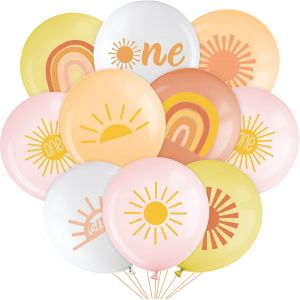 ChicSlick-63 Ballons Boho Pour 1Er Anniversaire - Décoration Fête Thème Soleil & Arc-En-Ciel, Pour Baby Shower, Anniversaire Bébé Ou Fête Bohème[X538] - Neuf