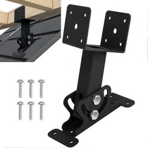 Supports De Rehausse De Toit De Pergola, Kit De Fixation Robuste Et Réglable Pour Poutres En Bois, En Métal Avec Vis Incluses, Pour Auvent De Patio. - Neuf