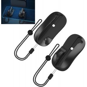 Lot de 2 Support de poign&eacute;e de souris pour Nintendo Switch 2 - Base Souris pour manette de jeu NS2 - Noir - Neuf