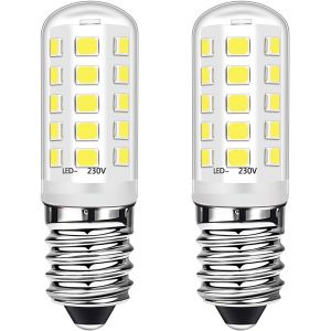 Ampoules Led E14 3w Équivalant À Des Ampoules Halogènes 40w,Blanc Froid 6000k,Petites Ampoules Led À Vis Edison Pour Hotte De Congélateur,Sans Scintillement,Sans Gradation,Ac 220-240v,Paquet De 2 - Neuf