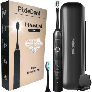 Diamond Brosse &Agrave; Dents &Eacute;lectrique, Avec 2 Brosses De Rechange, 5 Modes De Fonctionnement, &Eacute;tui De Voyage, Brosse &Agrave; Dents &Agrave; Ultrasons Avec Minuteur, 84 000 Mouvements D'ondes Sonores - Neuf