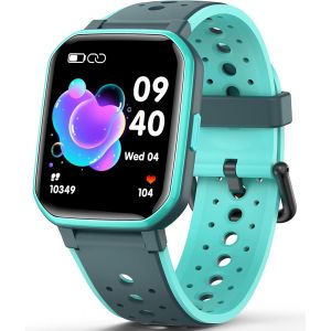Fitness Tracker Montre Pour Enfants¿Montre Intelligente Sport Étanche Ip68 Avec 19 Modes De Sport, Podomètre, Moniteur De Sommeil, Cadeau Pour Filles Adolescents 6-16 (Vert) - Neuf