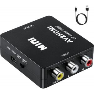 Adaptateur Rca Vers Hdmi, Mini Av Cvbs Vers Hdmi Vidéo Signal Audio Convertisseurs Adaptateur 1080p 720 Compatible Avec Caméra, Xbox 360, Ps2, Ps3, Wii, N64, Gamecube - Neuf