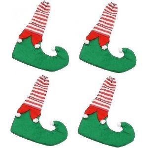 Couvre-Pieds De Table De Noël Chaussettes Chaussettes De Noël Chaussettes Protecteurs De Sol Chair Table Jambe Pied Vert - Neuf