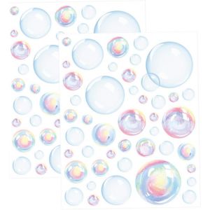 2 feuilles d'autocollants muraux à bulles autocollants muraux bulles de autocollant mural pour le salon stickers muraux avec bulles dessin animé mur bulles enfant PVC - Neuf