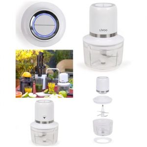 Hachoir &eacute;lectrique 1.2L sans fil 200W - Bol en verre - Neuf