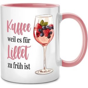 Eryi-Café Parce Qu'il Est Trop Tôt Pour Lillet Tasse, Cadeau Prosecco Champagne Wild Berry Gin, Vin Hugo Spritz, Cadeau D'adieu Collègue, Collègue D'adieu, Collègue Préférée, Meilleure Amie (Lillet) - Neuf