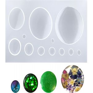 Moule Ovale Cabochon R&eacute;sine &Eacute;poxy Silicone - Neuf