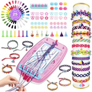 Kalanka-Kit Bracelet Fille,Kit D'artisanat De Bracelet D'amitié, Contient 17 Couleurs Pour La Fabrication De Bracelets, Metier A Tisser Bracelet Bresiliencadeaux De Noël Pour Enfants - Neuf