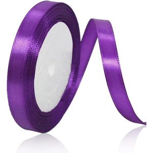 Ruban Satin Violet 10mm,22m Ruban Satin Pourpre,Ruban Cadeau Emballage,Ruban Noel Ruban Tissu Pour Ballon,Couture,N?Uds,Artisanat,Bouquet,Décoration De Mariage,Voitures,Emballage Cadeau - Neuf