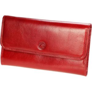 Portefeuille Cuir + Porte-Cl&eacute;s + Emballage/Pack S5661 Cadeau Femme Noel - Rouge - Neuf