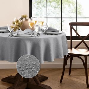 SJZG-Home Fashions Laurel Nappe R&eacute;sistante &Agrave; L'Eau Et Aux Taches Gris 178 Cm - Neuf