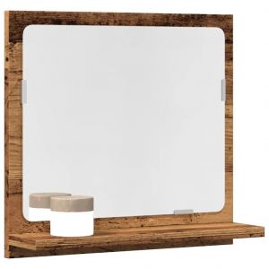 Armoire À Miroir De Salle De Bain Vieux Bois Bois D'ingénierie - Neuf