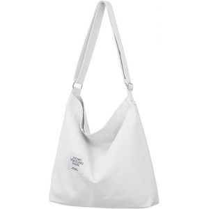 Sac à bandoulière pour femme (blanc), sacs à bandoulière pour femme, sac à bandoulière en toile pour femme, sacs en toile multifonctionnels, sac cabas - Neuf