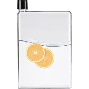 Checarzhn--No1-Bouteille D'eau Plate De 750 Ml En Plastique Transparent Portable - Tasse De Voyage Fine - Anti-Fuite - Réutilisable - Pour Le Sport, Le Camping, La Gym, Le Fitness, L'extérieur - Blan - Neuf