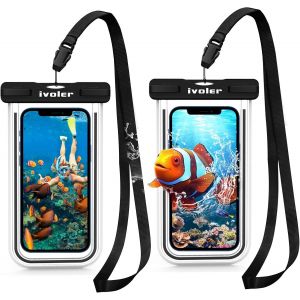 Kal-[Pack De 2 Pochette Étanche Téléphone [Certifiée Ipx8] Etui/Housse/Coque Étanche Smartphones Universel Sac Protection Pour Iphone, Samsung, Huawei, Jusqu'à 6,8 Pouce (Nior+Nior) - Neuf