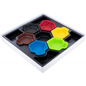 Shell Core Box-6 Plateaux de jetons color&eacute;s et Une bo&icirc;te de Rangement pour Les Accessoires de Jeu,Les jetons,Les meeples et Autres Petits Objets. - Neuf