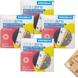 1000 Pi&egrave;ces Oeillets Classeur, Transparent ?Illets De Renfort, Classeur Renforts Autocollants, Oeillets &Eacute;tiquettes Diam&egrave;tre 15 Mm, Geeignet F&uuml;r B&uuml;ros, Schulen, Etc - Neuf