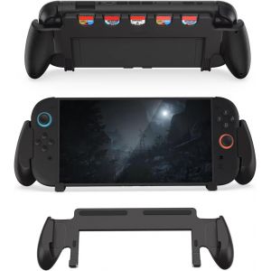 Hljhj-Coque Protection Compatible Avec Nintendo Switch 2 Console, Pour Switch 2 Grip Sleeve Avec 5 Slots De Jeu Et Stand, Grip Sleeve Amovible, Anti-Rayures Et Anti-Chocs - Neuf