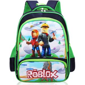 KALSC-Robllox Sac À Dos Enfants,Robllox Sacs D'École Sacs À Deux Épaules Sacs À Dos Pour Préscolaire Dessin Animé Cartables Sac Ecole Imprimé 3D Sacs Scolaires Loisir Léger Pour Maternelle Ecole - Neuf