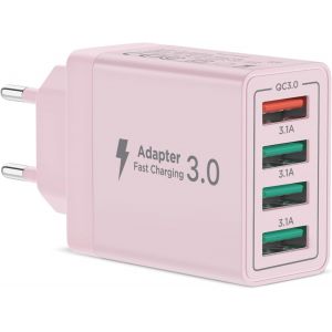 KALANKA-Chargeur USB Multiple, 4-Port Prise USB 40W QC 3.0 Bloc Chargeur Rapide pour iPhone Series, Samsung, Huawei, Xiaomi, Google, Telephone, Multiprise USBA Embout Adaptateur Multi SecteurUSB Mura - Neuf