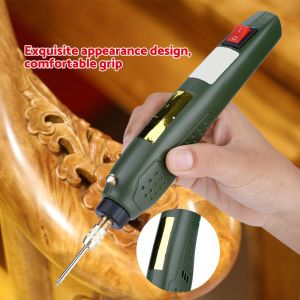 Mini perceuse electrique AC220V/DC12V, kit d'outils rotatifs pour meulage et polissage (prise UE) - Neuf