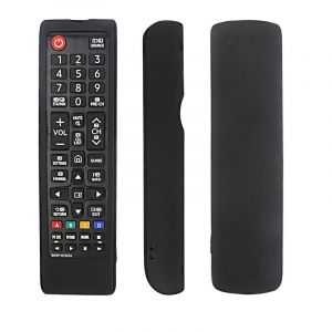Housse de protection universelle noire pour télécommande Samsung BN59-01199F/01303A Smart TV, antidérapante, lavable, anti-perte, avec dragonne, étui en silicone pour téléviseurs Samsung - Neuf