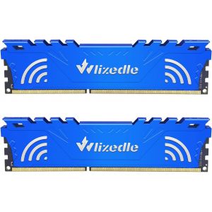 DDR3 Mémoire RAM 8Go Kit (2x4Go) 1600MHz CL11 UDIMM Module de Mémoire PC3-12800 240-Pin 1.5V pour Ordinateur de Bureau, Bleu - Neuf