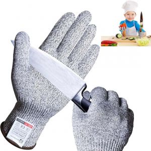 Gant Anti Coupure Pour Enfants S&eacute;curit&eacute; Niveau 5,Confort Gants De Travail Extensibles Pour Cuisine Huitre Viande Couper Et &Eacute;plucher Sculpture Jardinage,Gants De Protection Contre Les Coupures - Neuf