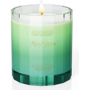 CAUC-Bougie Parfum&eacute;es Menthe et Citron Vert | 300 g, jusqu`&agrave; 60 h de combustion, Son parfum agrum&eacute; et vivifiant cr&eacute;e une ambiance tonique, dynamise les espaces modernes, cadeau parfait pour femmes - Neuf
