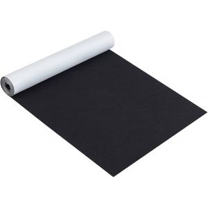 Mevronisshop-40x200cm Feutre Endos Feutrine Autocollante Noir Polyvalent Feuille De Tissu Adh&eacute;sif Pour Doublure De Bo&icirc;te, Halloween, Cadre Photo, Pied De Chaise, &Eacute;paisseur 1 Mm - Neuf