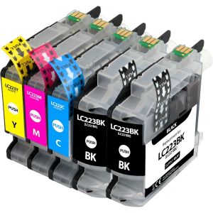 5 Cartouches d'encre Compatible avec Brother LC223 pour MFC-J5320dw MFC-J5620dw MFC-J4420dw MFC-J480dw DCP-J4120dw DCP-J562dw et Plus (Voir Page Produit) - Neuf