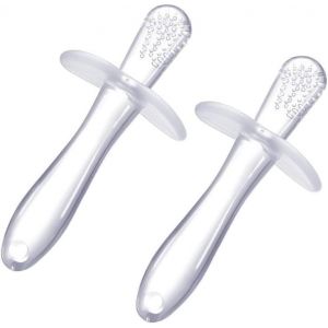 Silicone Anneau De Dentition,Anneau Dentition Bebe,Anneau De Dentition Jouet De Dentition Brosse Outil De Soin Des Dents,Silicone Brosse Outil De Soin,Pour B&eacute;b&eacute; - Neuf