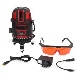 Niveau laser infrarouge 5 lignes, outil de nivellement automatique, prise UE 110-240 V - Neuf