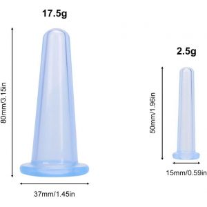 Kal-Ventouse Visage,Cupping Ventouse,Ventouse Silicone,Facial Cupping,Ventouse Visage Anti Rides,Ventouse Pour Massage Visage,Ventouses Visage Set Pour Le Massage Ventouses Du Visage Et Yeux,4 Pcs,Bl - Neuf