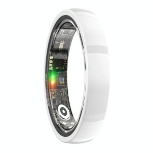 Bague Connectée Taille 9 Suivi Santé Sport Étanche Bluetooth Longue Autonomie Blanc Yonis - Neuf