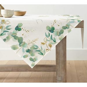 Eucalyptus Nappe De Table Pour Printemps, Été, Cuisine, Décoration Intérieure, Vacances, Fête, Carré, 120 X 120 Cm - Neuf