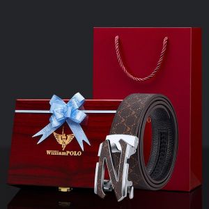 Les Hommes De La Haute-Fin D&eacute;contract&eacute; Polyvalent En Cuir Ceinture 130 Cm&iquest;Style 3&iquest; - Neuf