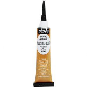 P&eacute;b&eacute;o Tube Cerne Relief 20ml Peinture Base Eau Vermeil - Neuf