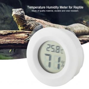 Hjlian Mini Thermometre Hygrometre Numerique Lcd Rond Pour Reptiles - Neuf