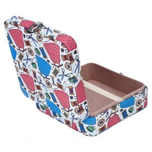Panier a aiguilles et a fils en cuir PU, boite de rangement pour outils de couture (aiguilles et fils colores) - Neuf