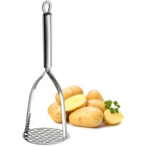Robuste et durable en acier inoxydable pilon à pommes de terre avec de solides poignées pour l'efficacité des purées de pommes de terre, guacamole, salade d'?ufs, de pain à la banane - Neuf
