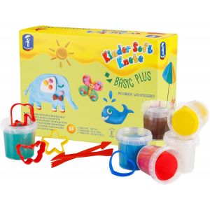 Lot de 4 p&acirc;tes &agrave; modeler douces pour enfants de 150 gnon toxiquesv&eacute;g&eacute;taliennes et sans glutens&eacute;chage &agrave; l'air librepour jeu cr&eacute;atif (&agrave; partir de 2 ans) - Neuf