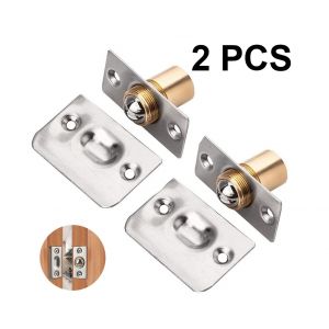 Loquet &agrave; bille r&eacute;glable en acier inoxydable pour portes de placard - Lot de 2 - Neuf